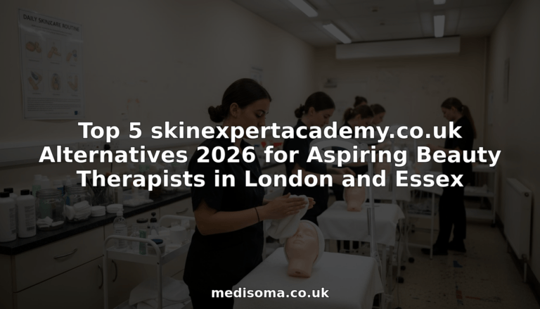 Beauty therapy students training in London classroom